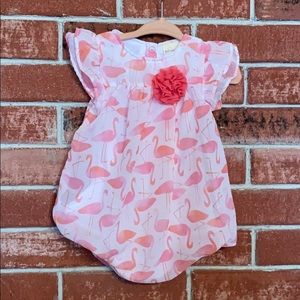 3-6month baby girl flamingo 🦩 romper